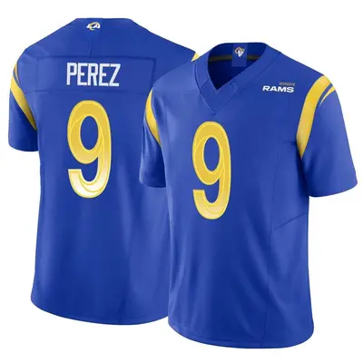 Men's Limited Luis Perez Los Angeles Rams Royal Vapor F.U.S.E. Jersey