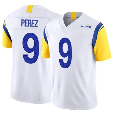 Men's Limited Luis Perez Los Angeles Rams White Vapor F.U.S.E. Jersey