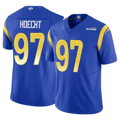 Men's Limited Michael Hoecht Los Angeles Rams Royal Vapor F.U.S.E. Jersey