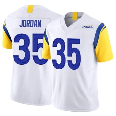 Men's Limited Michael Jordan Los Angeles Rams White Vapor F.U.S.E. Jersey