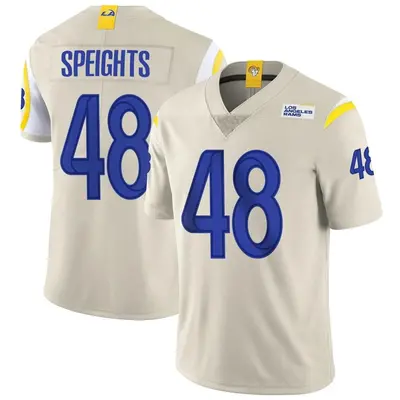 Men's Limited Omar Speights Los Angeles Rams Bone Vapor Jersey