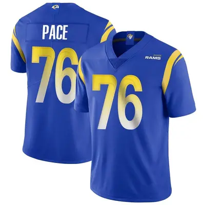 Men's Limited Orlando Pace Los Angeles Rams Royal Alternate Vapor Untouchable Jersey