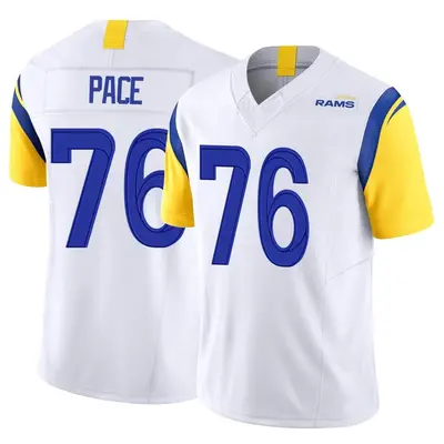 Men's Limited Orlando Pace Los Angeles Rams White Vapor F.U.S.E. Jersey