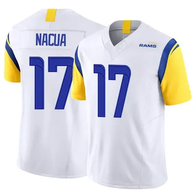 Men's Limited Puka Nacua Los Angeles Rams White Vapor F.U.S.E. Jersey