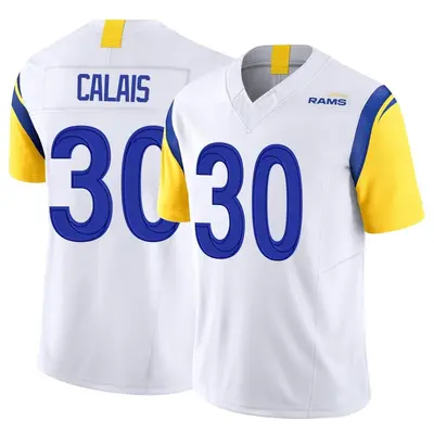 Men's Limited Raymond Calais Los Angeles Rams White Vapor F.U.S.E. Jersey