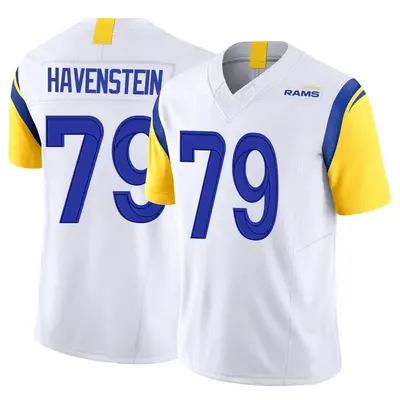 Men's Limited Rob Havenstein Los Angeles Rams White Vapor F.U.S.E. Jersey