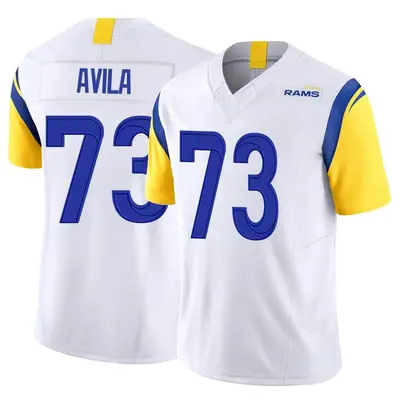 Men's Limited Steve Avila Los Angeles Rams White Vapor F.U.S.E. Jersey