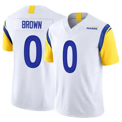 Men's Limited Tanner Brown Los Angeles Rams White Vapor F.U.S.E. Jersey