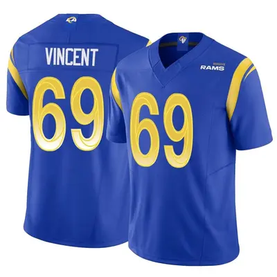 Men's Limited Taron Vincent Los Angeles Rams Royal Vapor F.U.S.E. Jersey