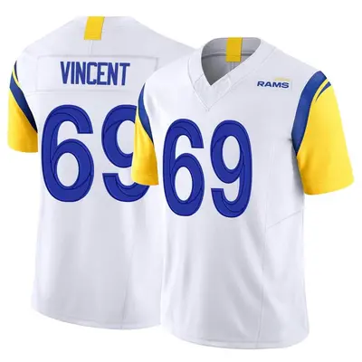 Men's Limited Taron Vincent Los Angeles Rams White Vapor F.U.S.E. Jersey