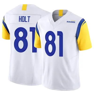 Men's Limited Torry Holt Los Angeles Rams White Vapor F.U.S.E. Jersey