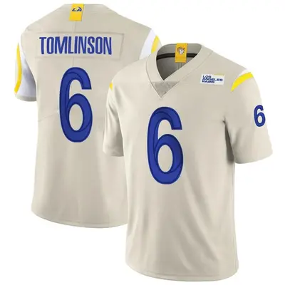 Men's Limited Tre Tomlinson Los Angeles Rams Bone Vapor Jersey