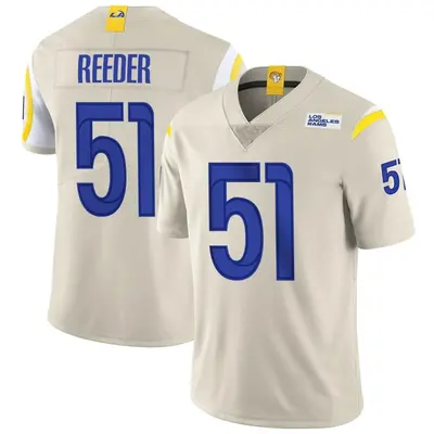 Men's Limited Troy Reeder Los Angeles Rams Bone Vapor Jersey