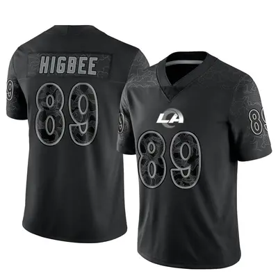 Men's Limited Tyler Higbee Los Angeles Rams Black Reflective Jersey