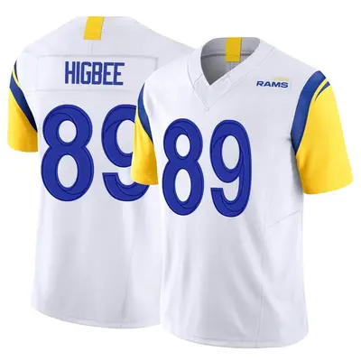 Men's Limited Tyler Higbee Los Angeles Rams White Vapor F.U.S.E. Jersey