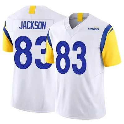 Men's Limited Warren Jackson Los Angeles Rams White Vapor F.U.S.E. Jersey