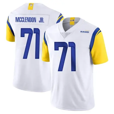 Men's Limited Warren McClendon Jr. Los Angeles Rams White Vapor Untouchable Jersey