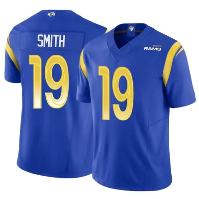 Men's Limited Xavier Smith Los Angeles Rams Royal Vapor F.U.S.E. Jersey