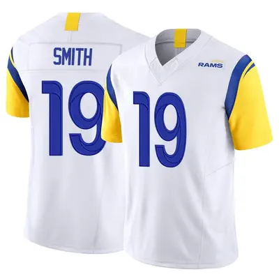 Men's Limited Xavier Smith Los Angeles Rams White Vapor F.U.S.E. Jersey