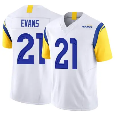 Men's Limited Zach Evans Los Angeles Rams White Vapor F.U.S.E. Jersey