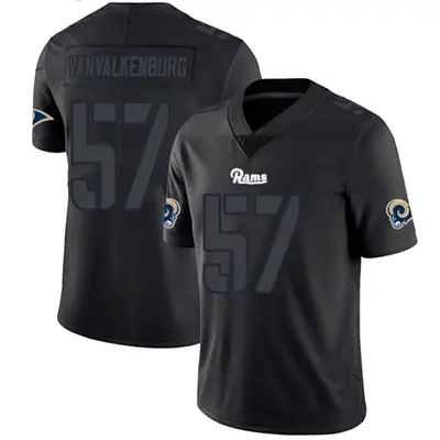 Men's Limited Zach VanValkenburg Los Angeles Rams Black Impact Jersey