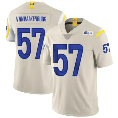 Men's Limited Zach VanValkenburg Los Angeles Rams Bone Vapor Jersey