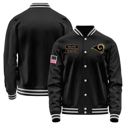 Men's Los Angeles Rams Black Salute to Service Sideline Performance Jacket