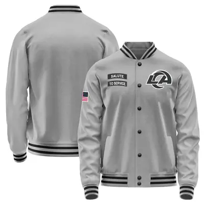 Men's Los Angeles Rams Gray Salute to Service Performance Jacket