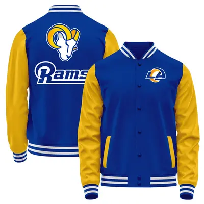 Men's Los Angeles Rams Orange Blue Full-Snap Jacket