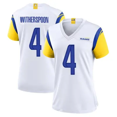 Women's Game Ahkello Witherspoon Los Angeles Rams White Jersey