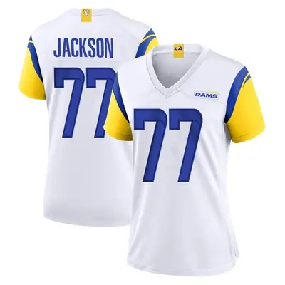 Women's Game Alaric Jackson Los Angeles Rams White Jersey