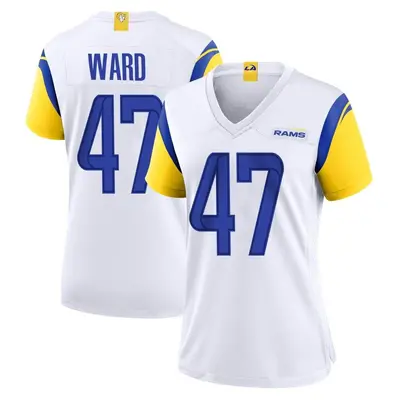 Women's Game Alex Ward Los Angeles Rams White Jersey