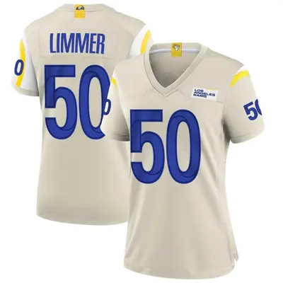 Women's Game Beaux Limmer Los Angeles Rams Bone Jersey