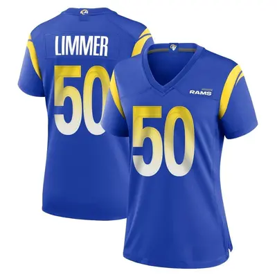 Women's Game Beaux Limmer Los Angeles Rams Royal Alternate Jersey