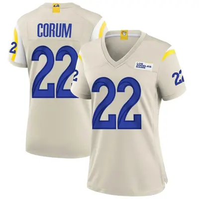 Women's Game Blake Corum Los Angeles Rams Bone Jersey