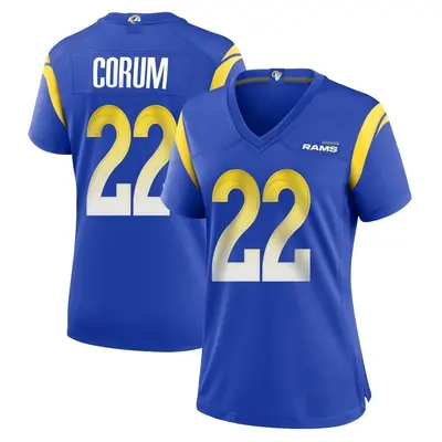 Women's Game Blake Corum Los Angeles Rams Royal Alternate Jersey