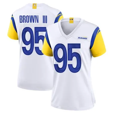 Women's Game Bobby Brown III Los Angeles Rams White Jersey