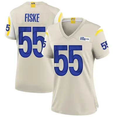 Women's Game Braden Fiske Los Angeles Rams Bone Jersey