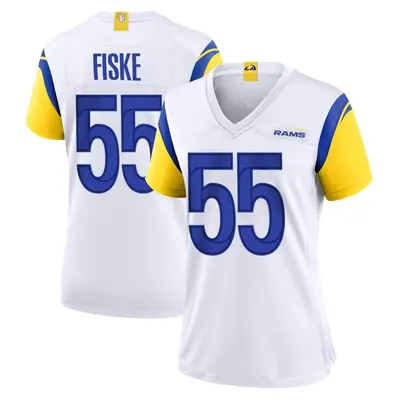 Women's Game Braden Fiske Los Angeles Rams White Jersey