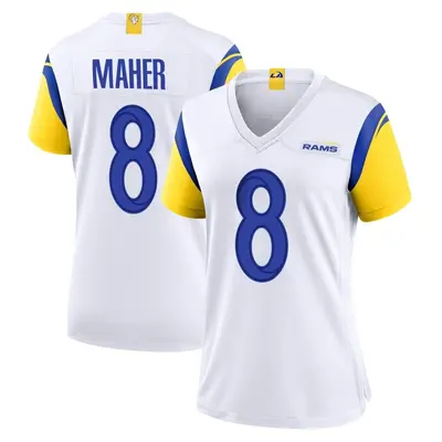 Women's Game Brett Maher Los Angeles Rams White Jersey