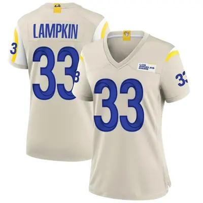 Women's Game Cam Lampkin Los Angeles Rams Bone Jersey