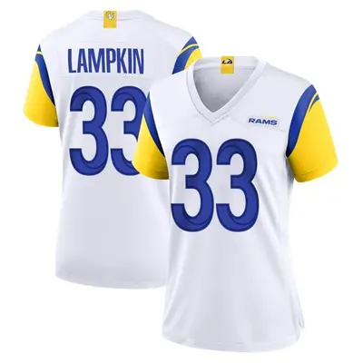 Women's Game Cam Lampkin Los Angeles Rams White Jersey