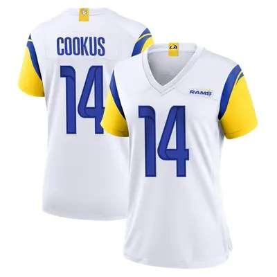 Women's Game Case Cookus Los Angeles Rams White Jersey