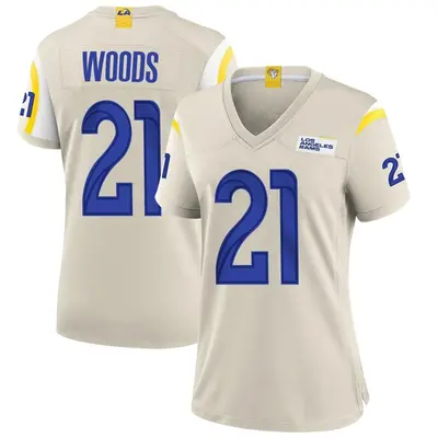 Women's Game Charles Woods Los Angeles Rams Bone Jersey