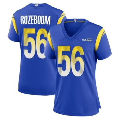 Women's Game Christian Rozeboom Los Angeles Rams Royal Alternate Jersey