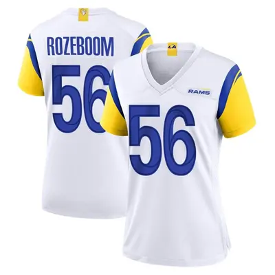 Women's Game Christian Rozeboom Los Angeles Rams White Jersey