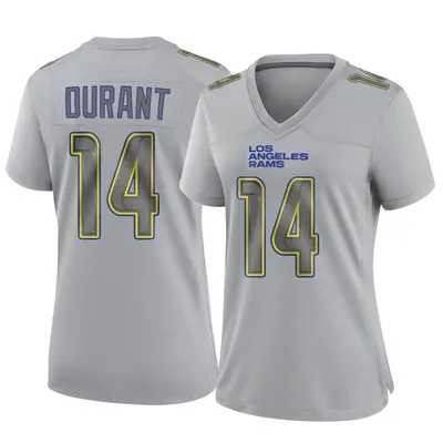 Women's Game Cobie Durant Los Angeles Rams Gray Atmosphere Fashion Jersey