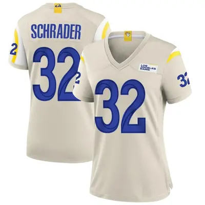 Women's Game Cody Schrader Los Angeles Rams Bone Jersey