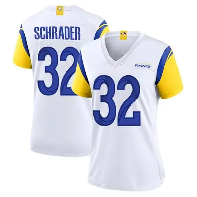 Women's Game Cody Schrader Los Angeles Rams White Jersey