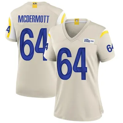 Women's Game Conor McDermott Los Angeles Rams Bone Jersey